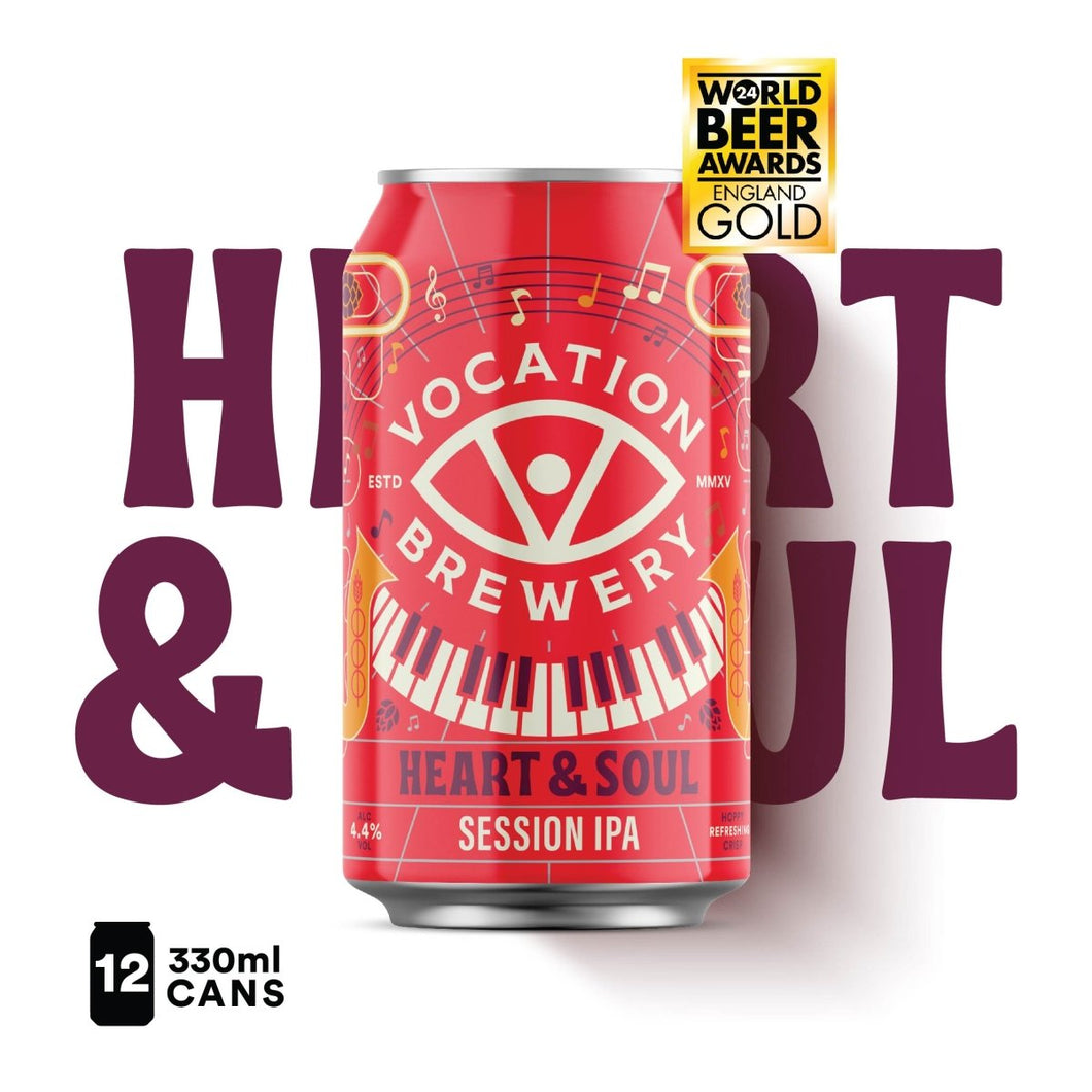 12PK Heart & Soul | 4.4% Gluten Free Session IPA 330ml - Vocation Brewery