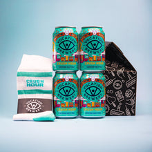 Load image into Gallery viewer, Crush Hour Beer &amp; Socks Gift Set | Hazy Pale Gift Pack | 4 x 330ml &amp; Socks - Vocation Brewery
