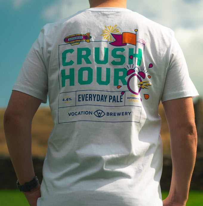 Crush Hour White T-Shirt - Vocation Brewery