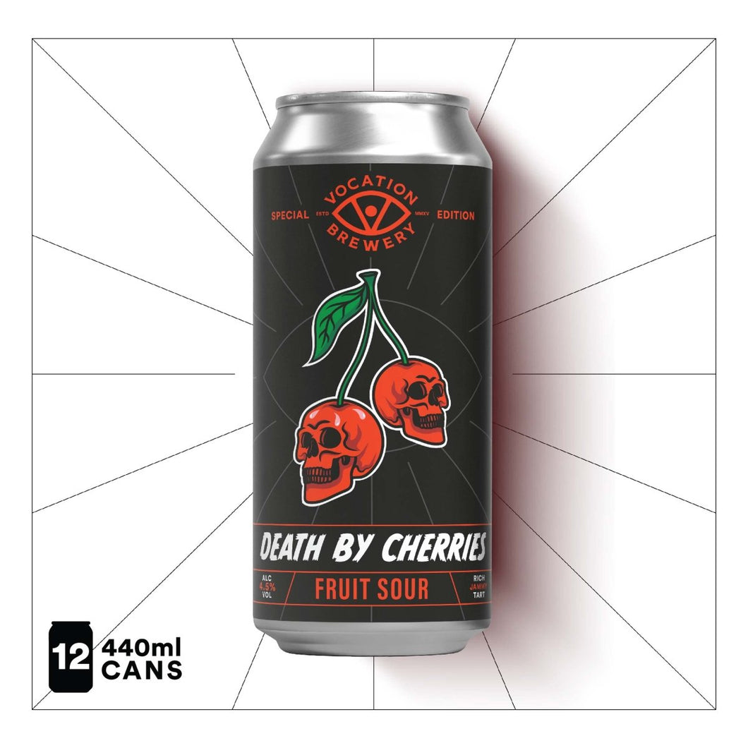 Death By Cherries | 4.5% Cherry Sour 440ml - Vocation Brewery