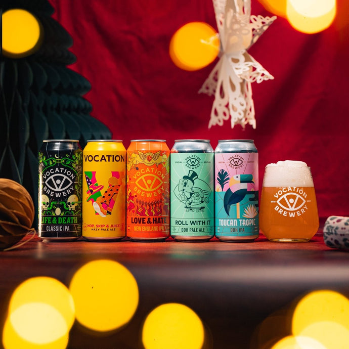 Hazy & Hoppy Gift Set | Pale Ale Gift Pack | 5 x 440ml & Glass - Vocation Brewery