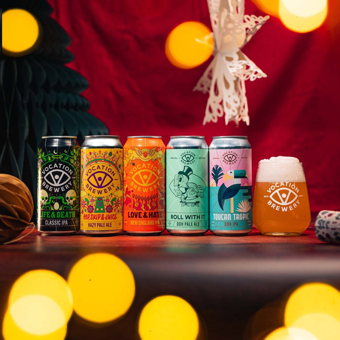 Hazy & Hoppy Gift Set | Pale Ale Gift Pack | 5 x 440ml & Glass - Vocation Brewery