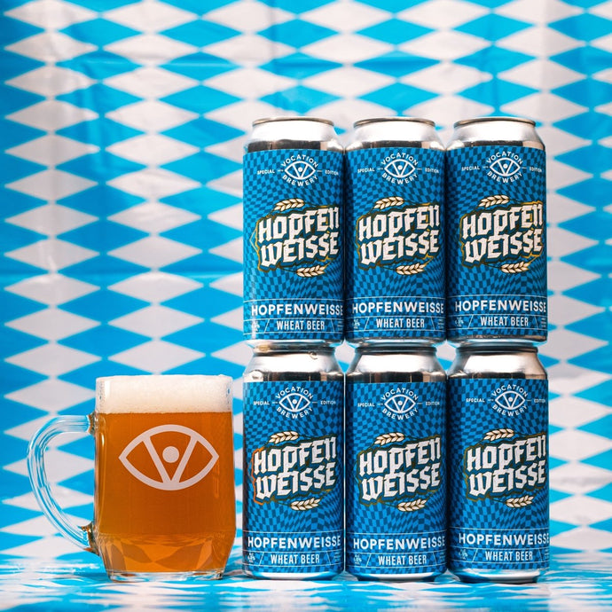 Hopfenweisse Oktoberfest Celebration Pack | Wheat Beer & Glass Mixed Case | 6 x 440ml + Glass - Vocation Brewery