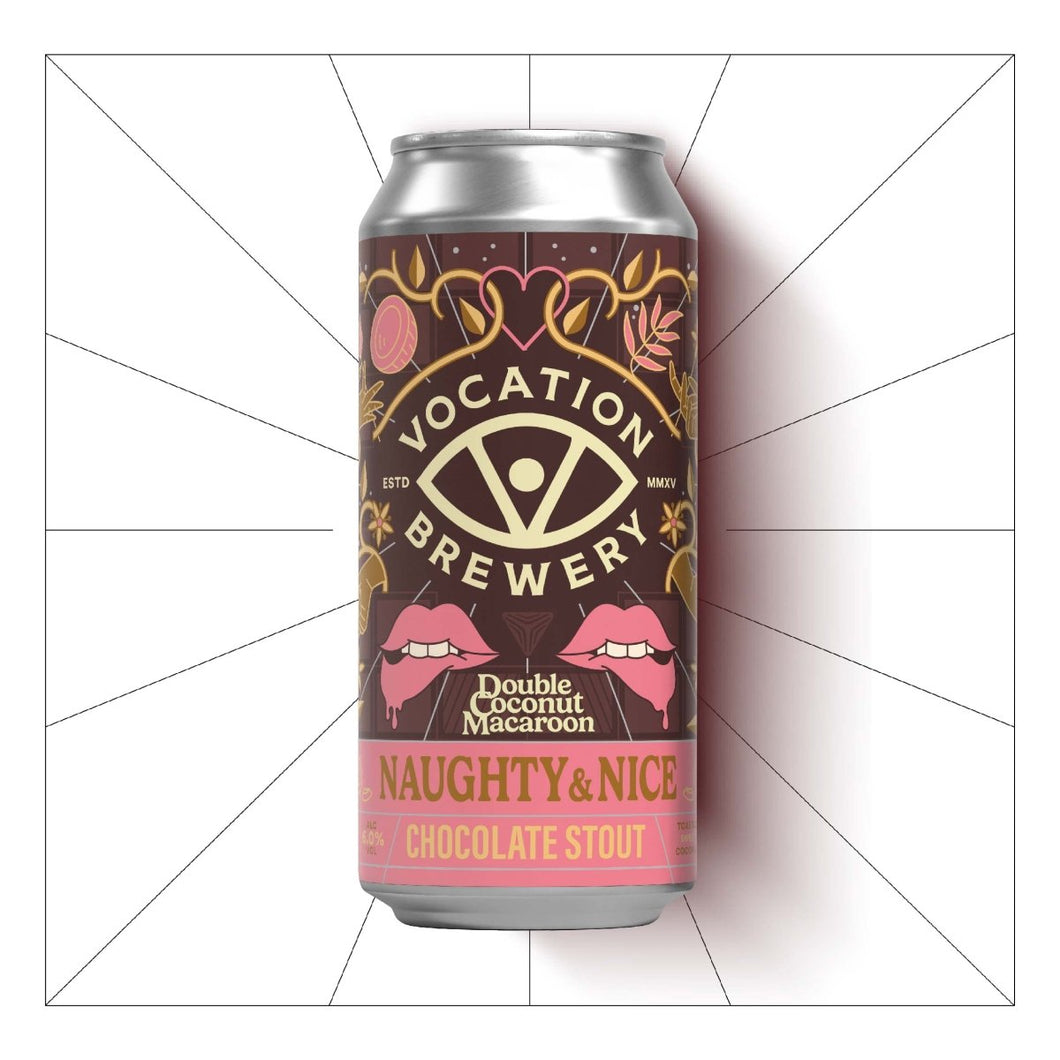 Naughty & Nice | Double Dipped Coconut Macaroon | Chocolate Stout 6.0% 440ml - Vocation Brewery