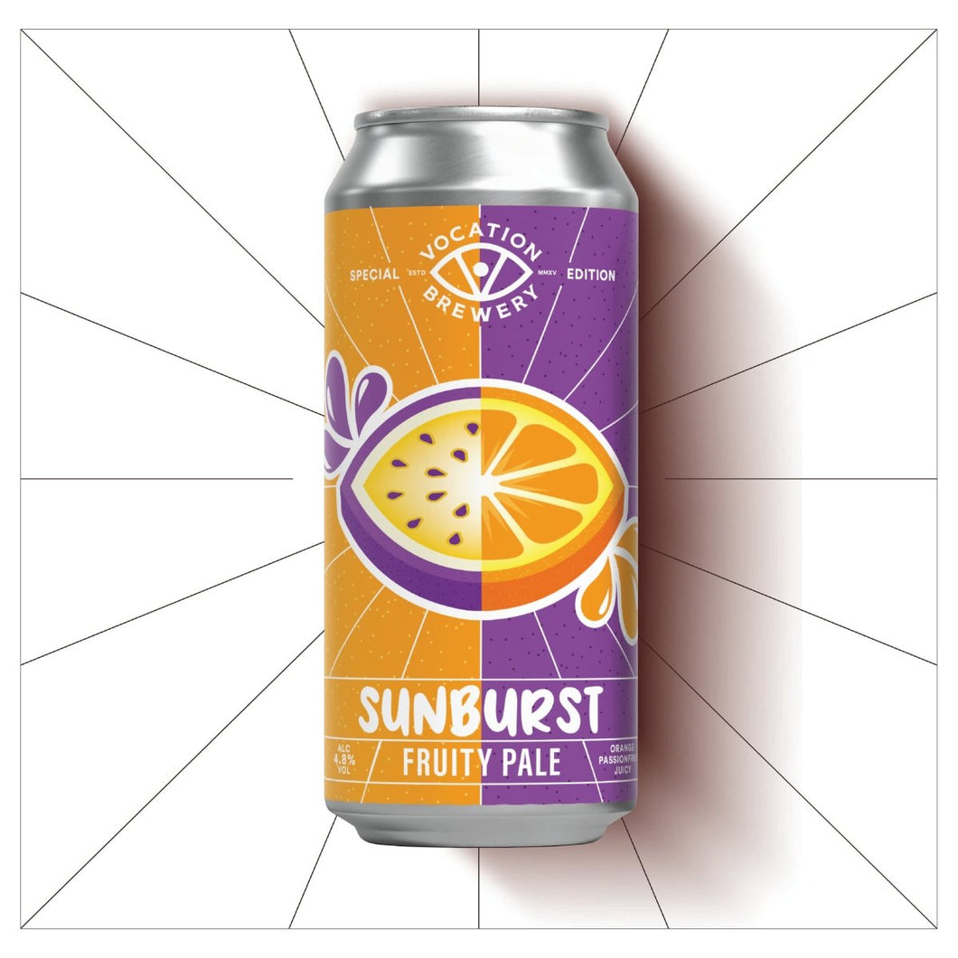 Sunburst | 4.8% Blood Orange & Passionfruit Pale Ale 440ml - Vocation Brewery